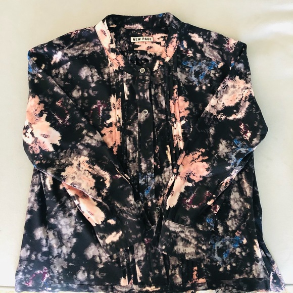 Floral Blouse dress, Floral Shirt Dress size S - Picture 4 of 4